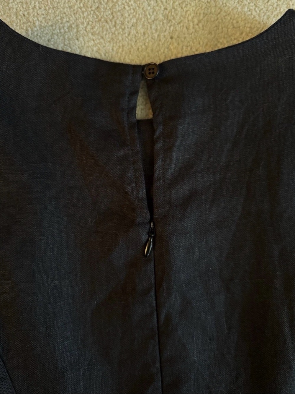 Reformation Citron Linen Dress Black Size 4 EUC - Picture 7 of 9